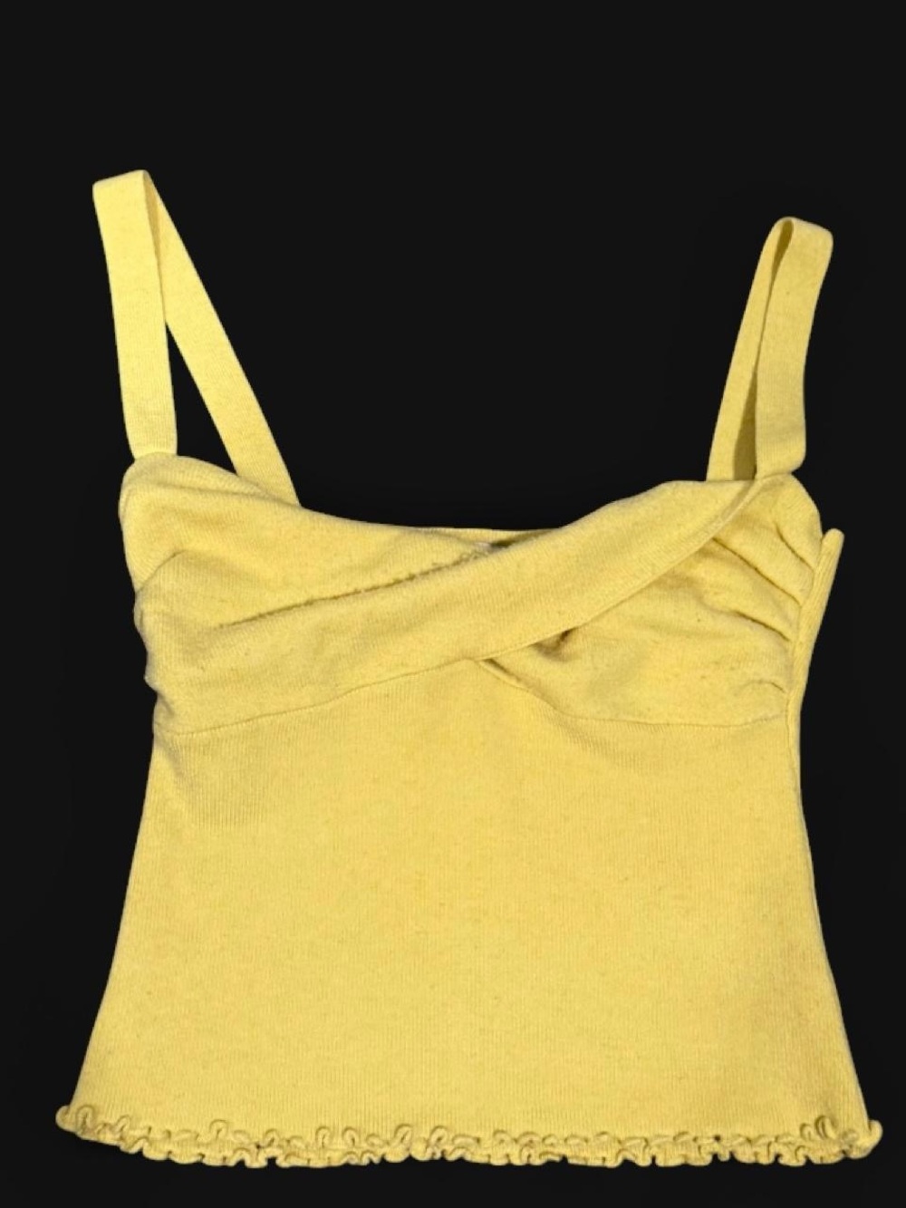 Princess Polly Yellow Knit Twist-Front Cami